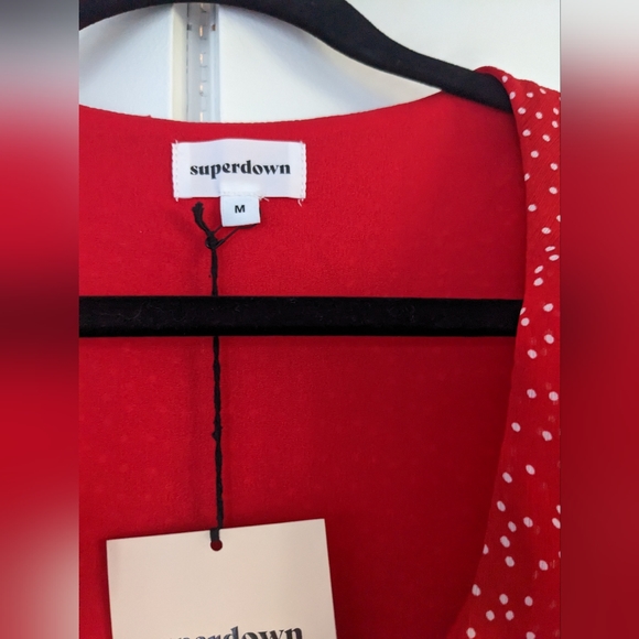 NWT Prisca Polka Dot Tie Top - REVOLVE - Picture 4 of 4